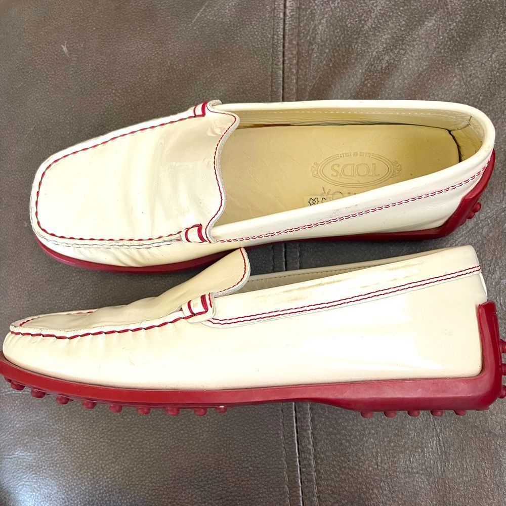 TOD’S Junior Gommino White Leather